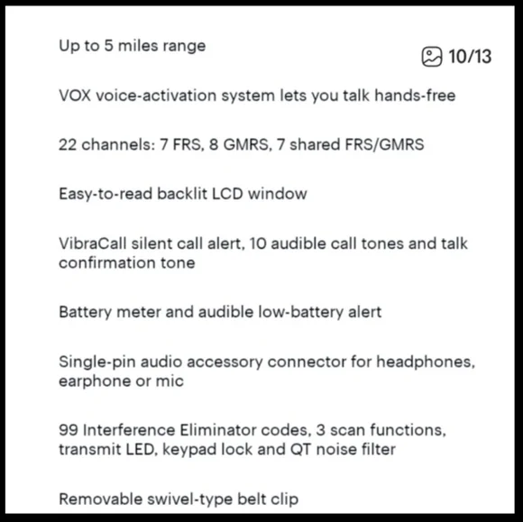 Motorola T5820 Two-Way Radios in Black and Gray - Picture 15 of 15
